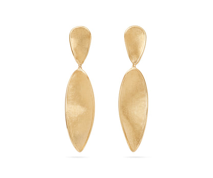 Marco Bicego's 18K Yellow Gold Lunaria Twist Drop Earrings