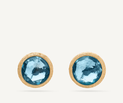 Marco Bicego's 18K Yellow Gold Jaipur Blue Topaz Studs