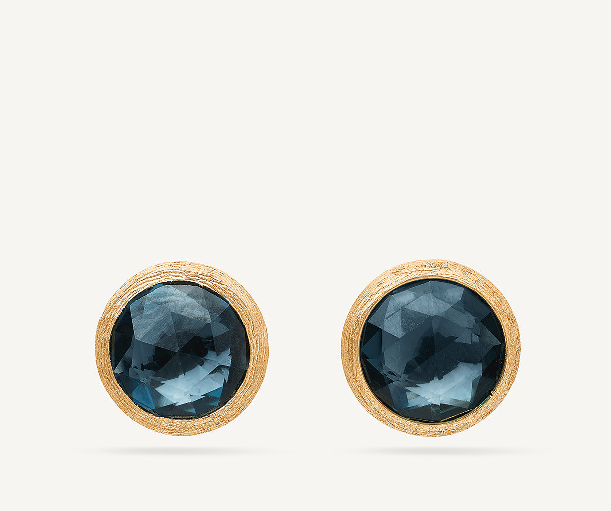 Marco Bicego's 18K Yellow Gold Jaipur London Blue Topaz Studs