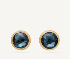 Marco Bicego's 18K Yellow Gold Jaipur London Blue Topaz Studs
