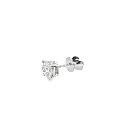 Jai's 14K White Gold 0.7-carat Solitaire Diamond Single Stud