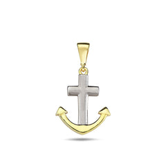 Jai's 14K Two-tone Anchor Pendant