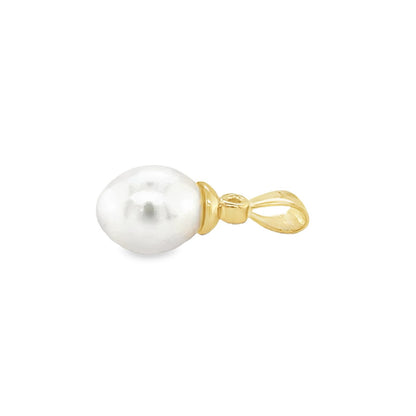 Jai's 14K Yellow Gold Sparkling Pearl Pendant