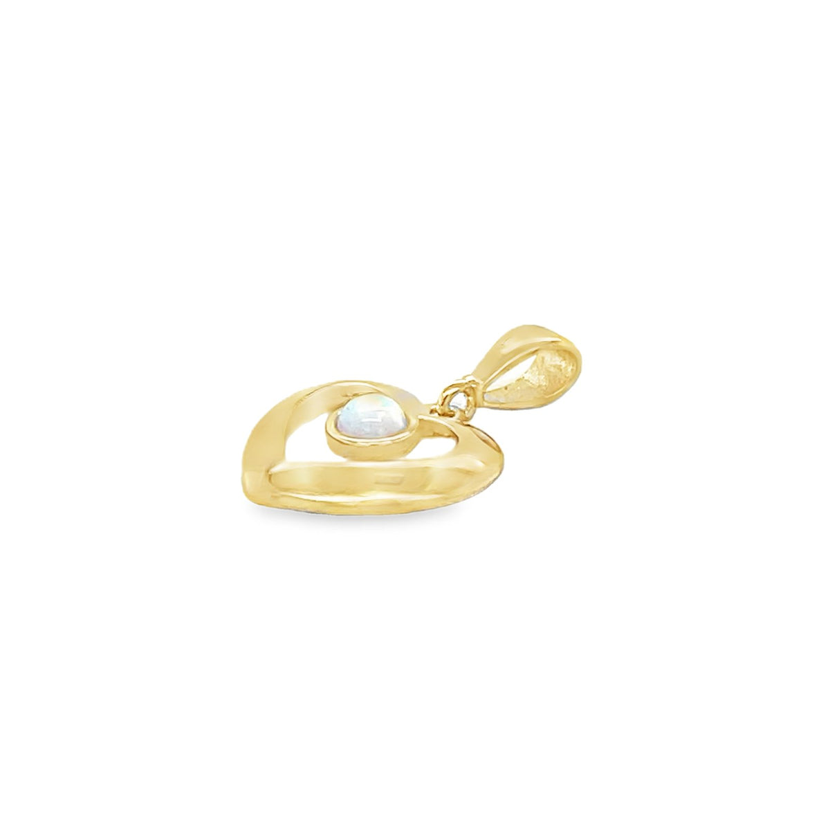 Jai's 14K Yellow Gold Opal Heart Pendant