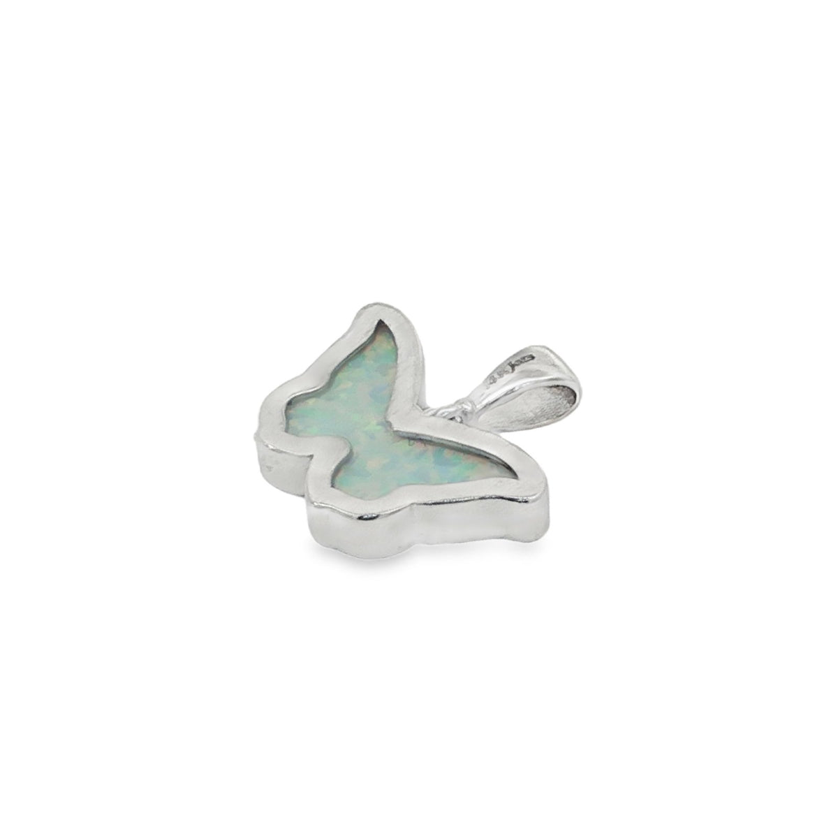 Jai's 14K White Gold Opal Butterfly Pendant
