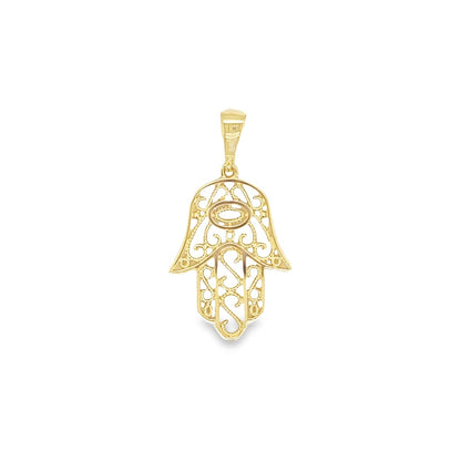 Jai's 14K Yellow Gold Hamsa Hand Pendant