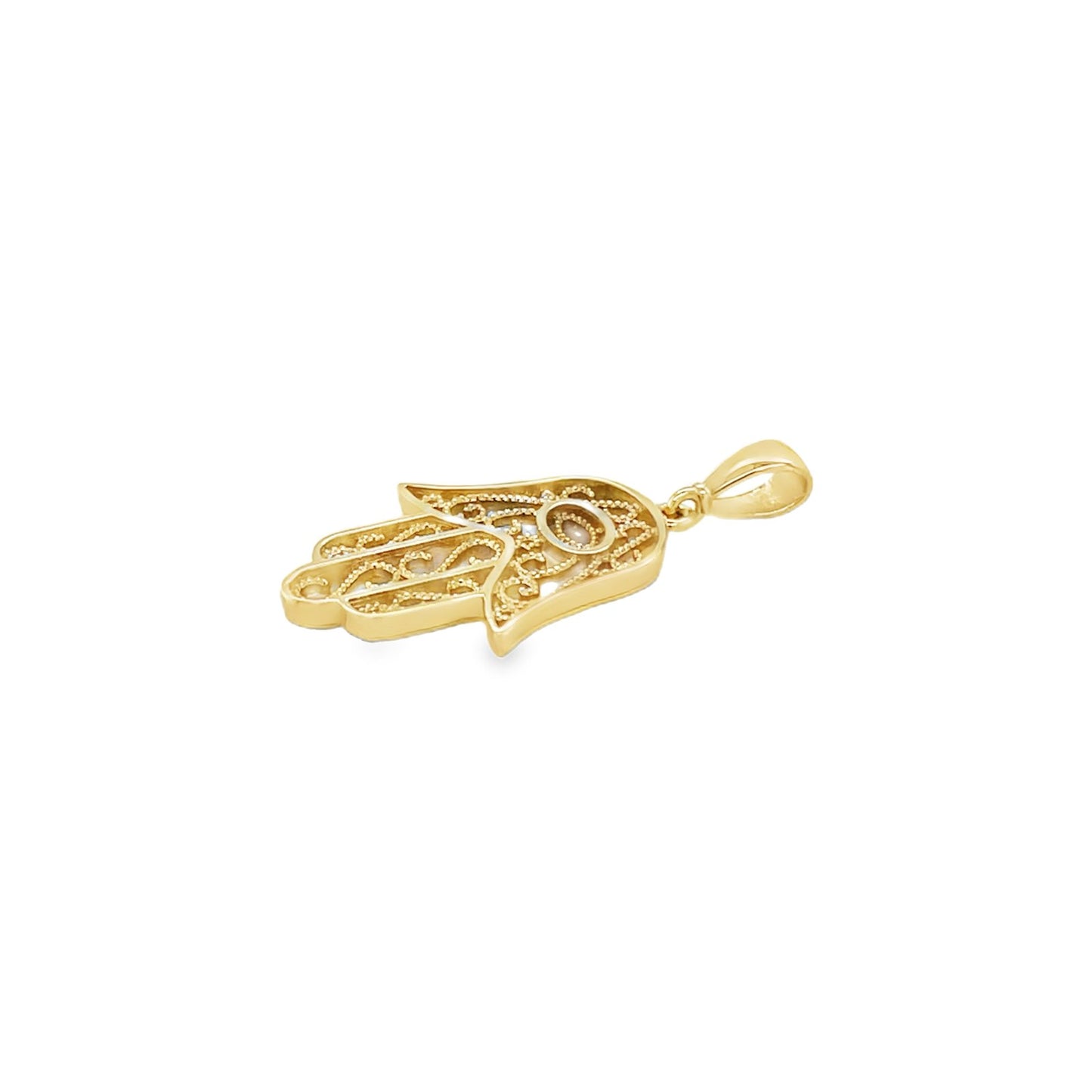 Jai's 14K Yellow Gold Hamsa Hand Pendant