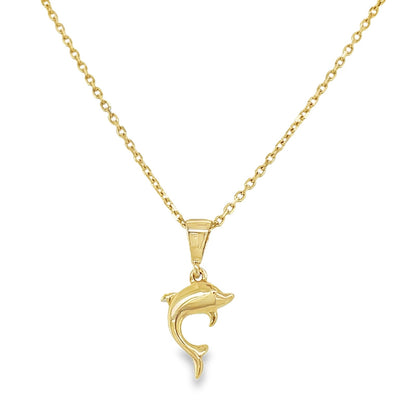 Jai's 14K Yellow Gold Dolphin Pendant