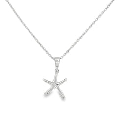 Jai's 14K White Gold Starfish Pendant