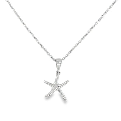 Jai's 14K White Gold Starfish Pendant