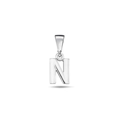 Jai's 14K White Gold Initial N Pendant