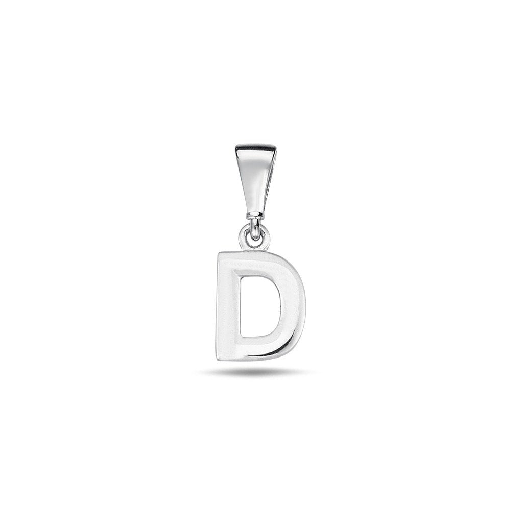 Jai's 14K White Gold Initial D Pendant