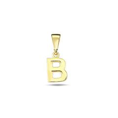 Jai's 14K Yellow Gold Initial B Pendant