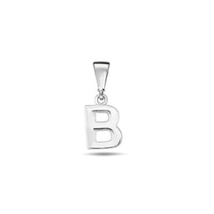 Jai's 14K White Gold Initial B Pendant