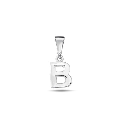Jai's 14K White Gold Initial B Pendant