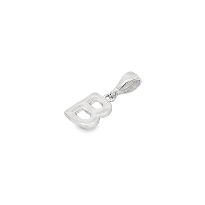 Jai's 14K White Gold Initial B Pendant