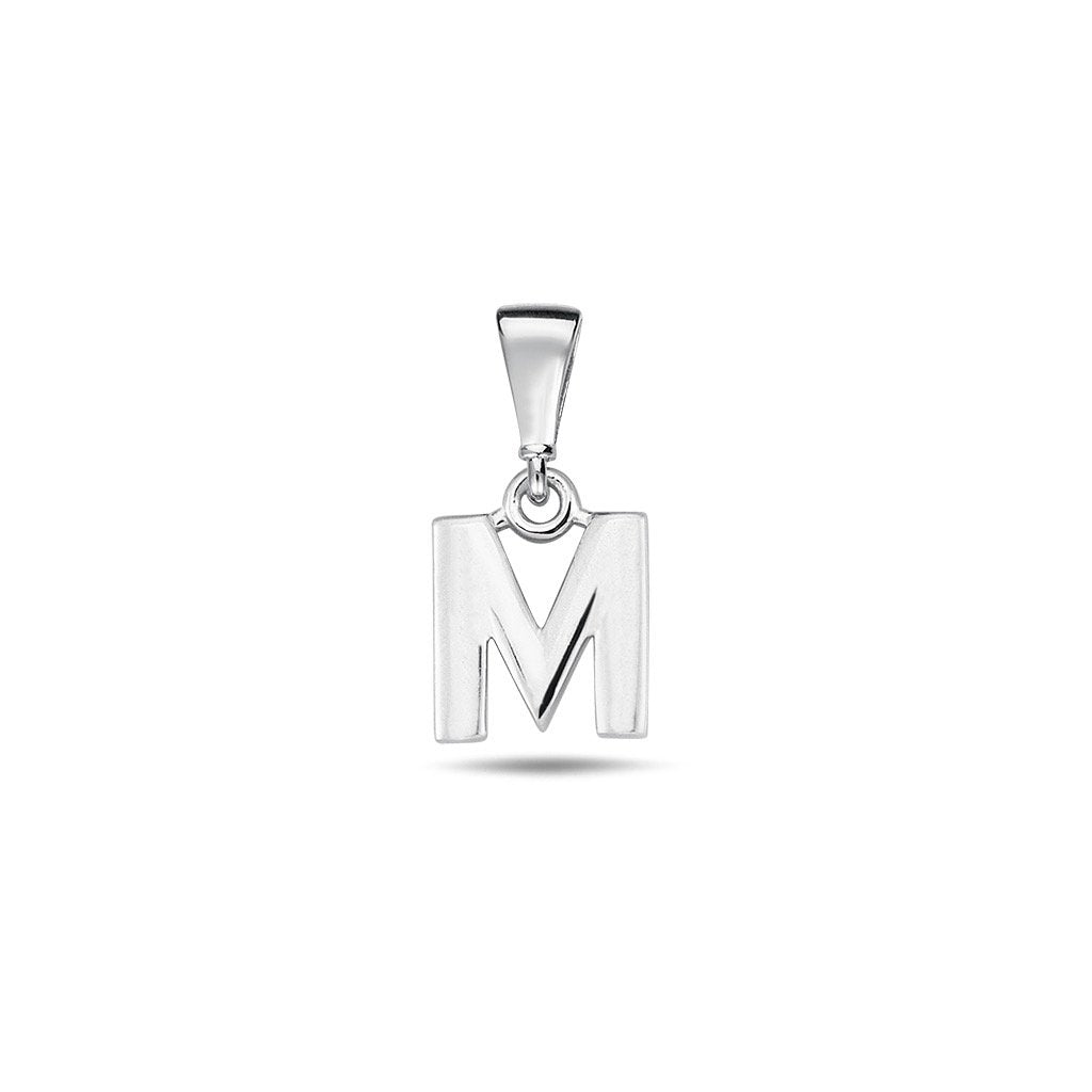 Jai's 14K White Gold Initial M Pendant