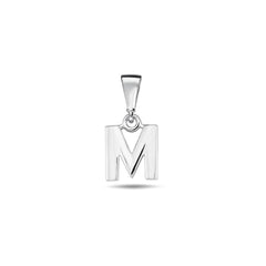 Jai's 14K White Gold Initial M Pendant