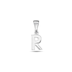 Jai's 14K White Gold Initial R Pendant