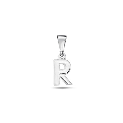 Jai's 14K White Gold Initial R Pendant