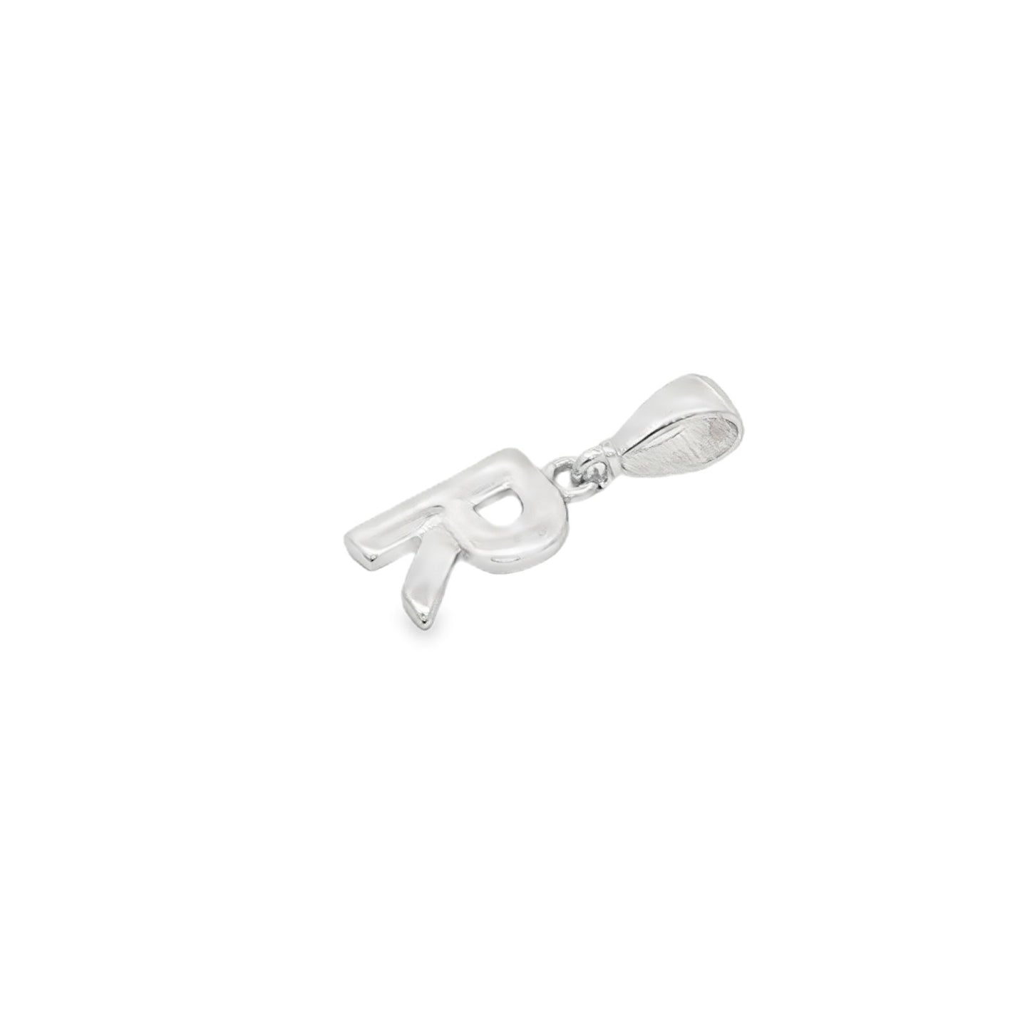 Jai's 14K White Gold Initial R Pendant