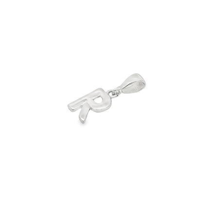 Jai's 14K White Gold Initial R Pendant