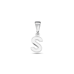 Jai's 14K White Gold Initial S Pendant