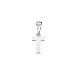 Jai's 14K White Gold Initial T Pendant