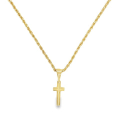Jai's 14K Yellow Gold Petite Cross Pendant