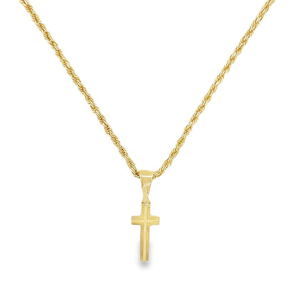 Jai's 14K Yellow Gold Petite Cross Pendant