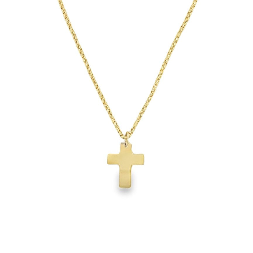 Jai's 14K Yellow Gold Small Cross Pendant