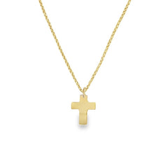 Jai's 14K Yellow Gold Small Cross Pendant