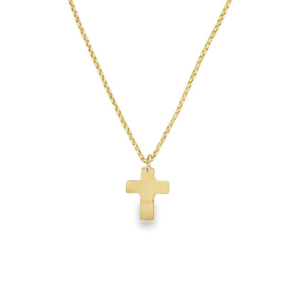 Jai's 14K Yellow Gold Small Cross Pendant
