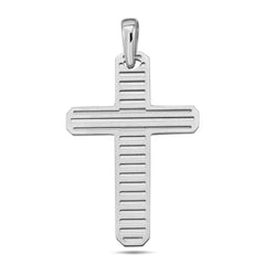 Jai's 14K White Gold Rounded Cross Pendant