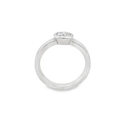 Hans Krieger's 18K White Gold Solitaire Diamond Engagement Ring