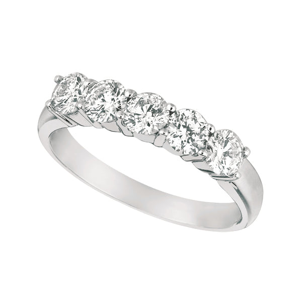 Morris & David's 14K White Gold 0.75-carat Five-stone Diamond Ring