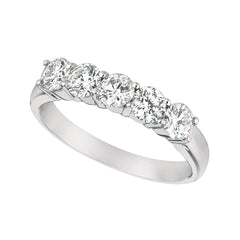 Morris & David's 14K White Gold 0.75-carat Five-stone Diamond Ring