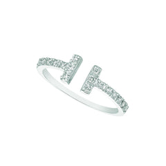 Morris & David's 14K White Gold Open Band Diamond Ring