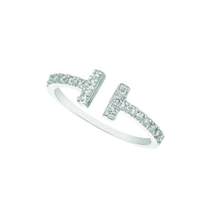 Morris & David's 14K White Gold Open Band Diamond Ring