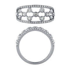 Morris & David's 14K White Gold Webbed Diamond Ring