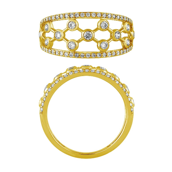 Morris & David's 14K Yellow Gold Webbed Diamond Ring