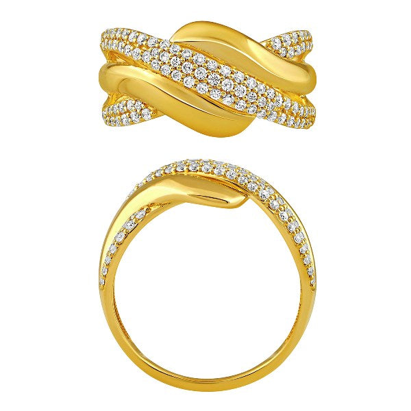 Morris & David's 14K Yellow Gold Multi-strand Diamond Ring