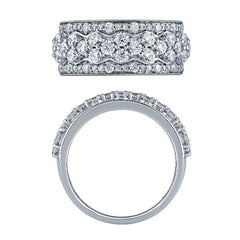 Morris & David's 14K White Gold Thick Diamond Pave Ring