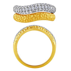 Morris & David's 14K Two-tone Diamond Stacked Ring
