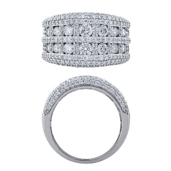 Morris & David's 14K White Gold Two-row Diamond Ring