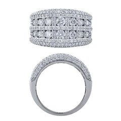 Morris & David's 14K White Gold Two-row Diamond Ring