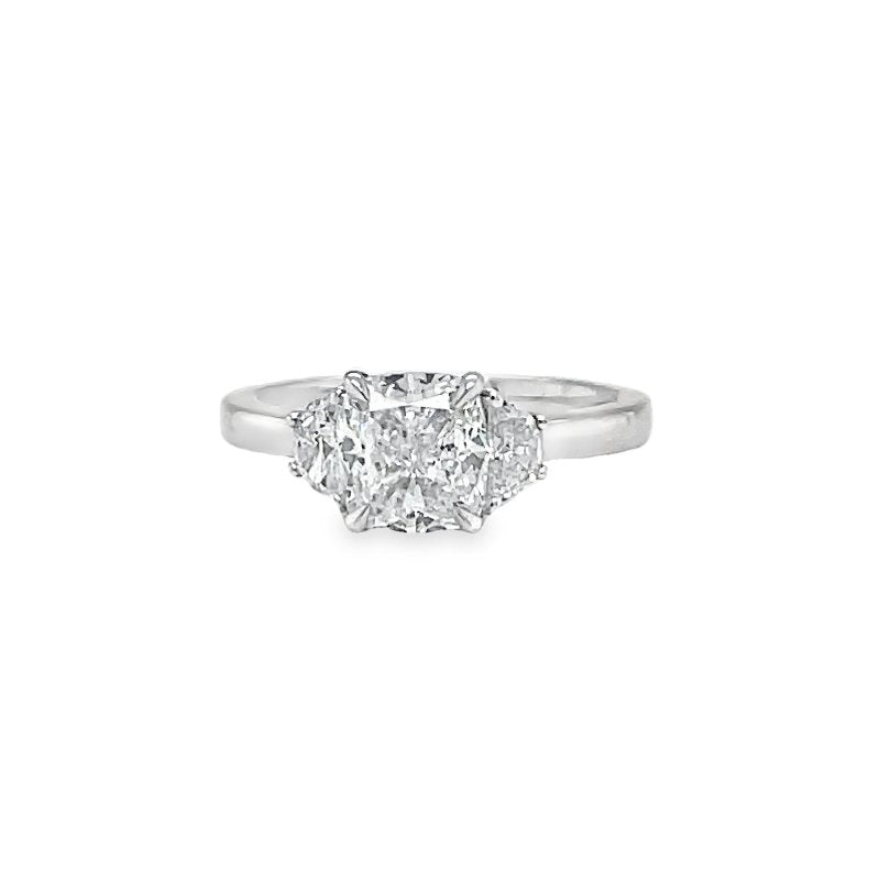 Jai's 18K White Gold Cushion-cut Diamond Engagement Ring