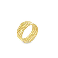Jai's 14K Yellow Gold Thick Ridged Ring