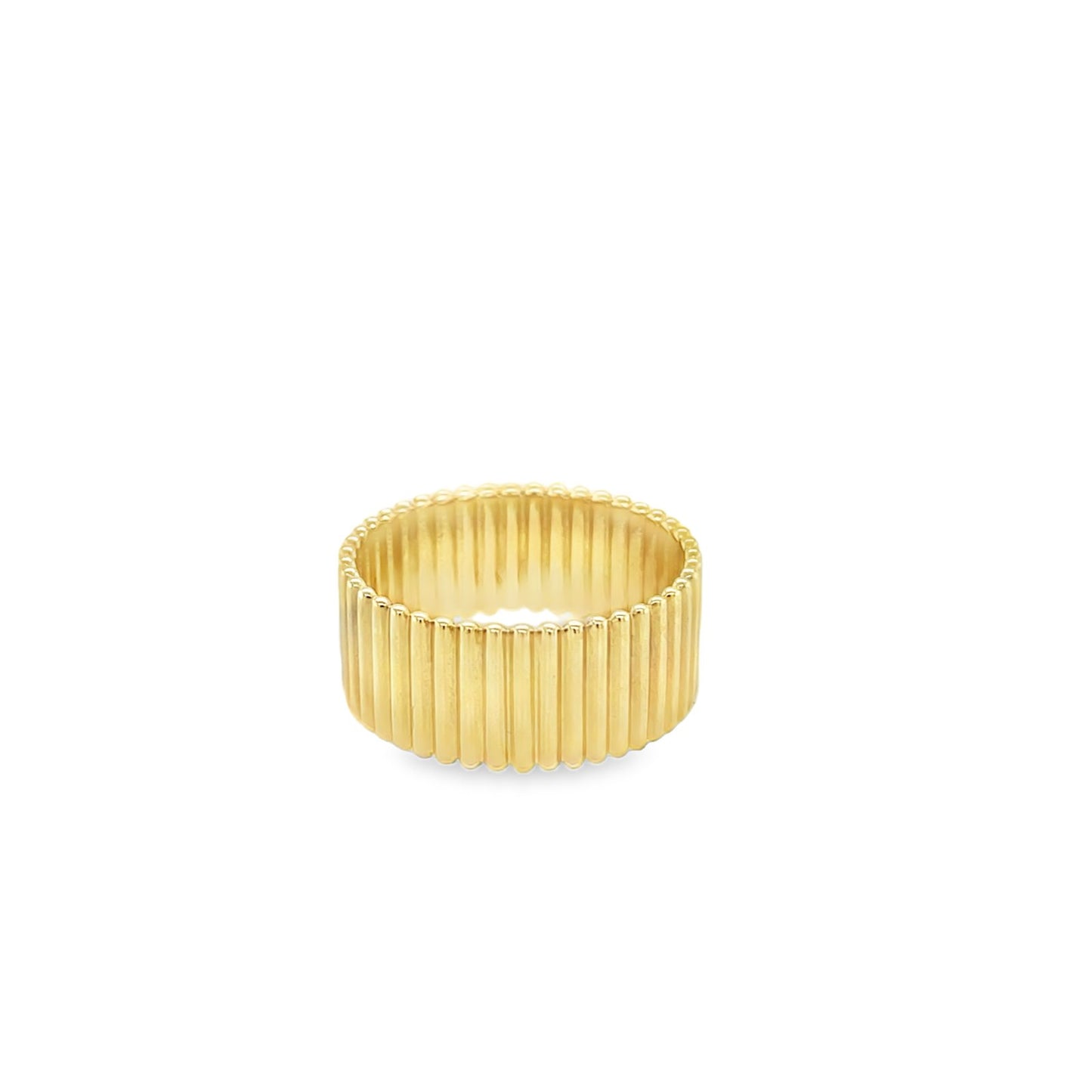 Jai's 14K Yellow Gold Thick Ridged Ring