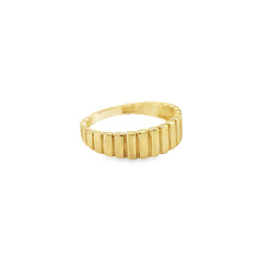 Jai's 14K Yellow Gold Thin Ridged Ring